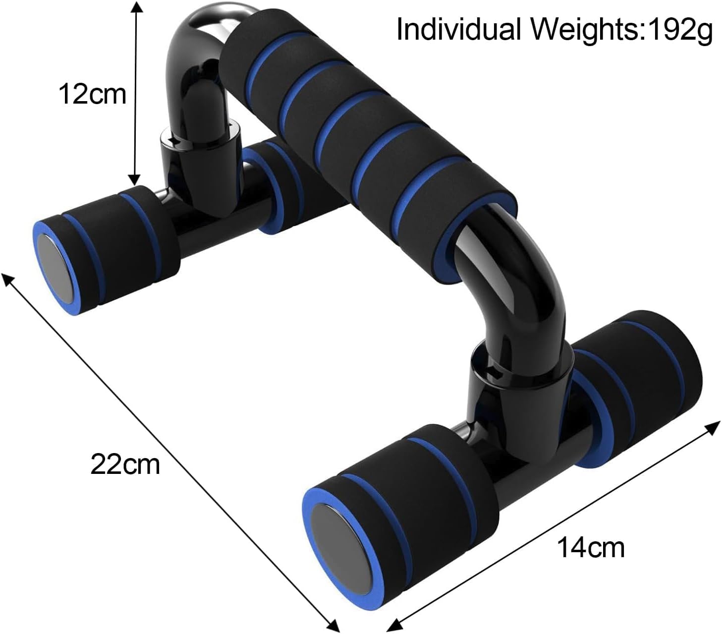 Thumbnail 2 de Push up bars with cushioned foam grip and non-slip base (1 pair) for men & women