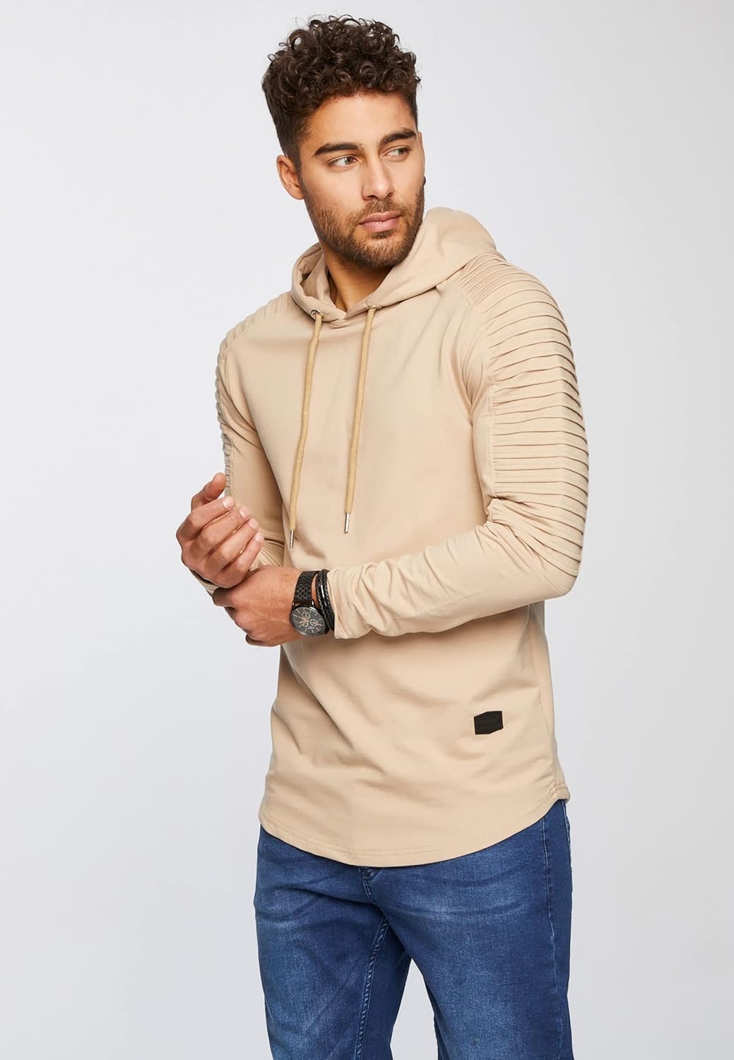 Thumbnail 2 de Leif Nelson Hoodie pour Homme LN6369 — Pull à Capuche, Oversize Léger et Confortable