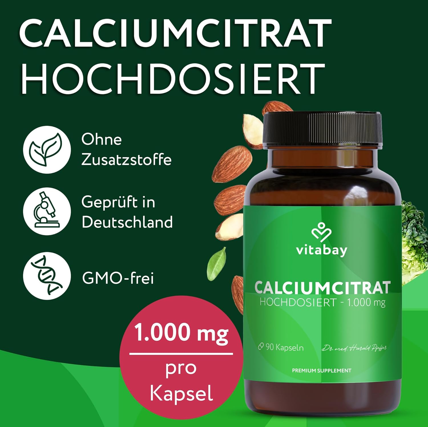 Detalle de Vitabay Calcium 1000 mg Kapseln 90 Stück