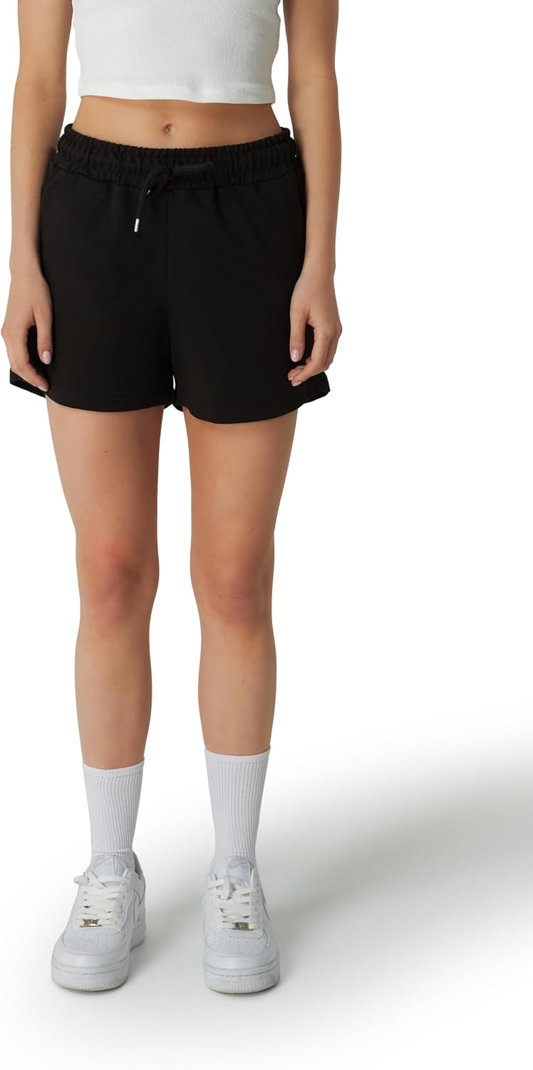Detalle de ROSS CAMP Pantaloncini Donna Sportivi in Cotone - Comfort estivo, vita elastica e tasche