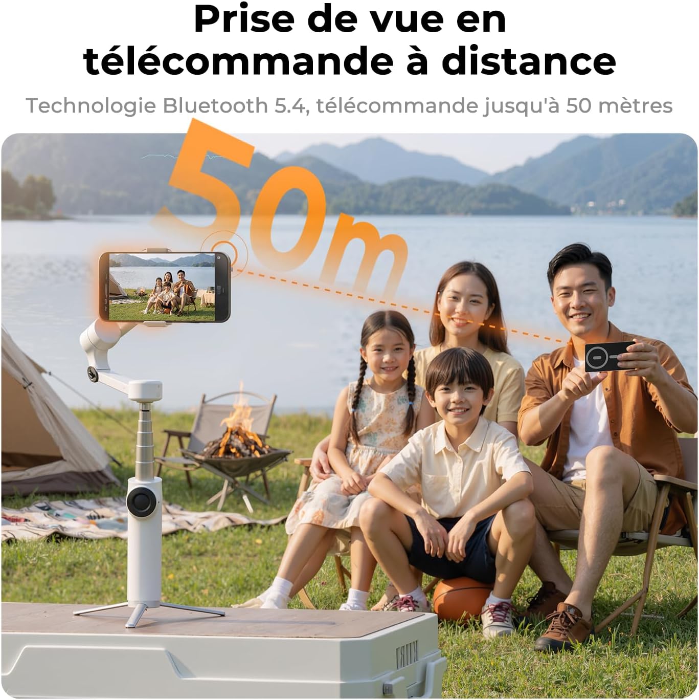 Detalle de K&F CONCEPT 5" Écran de contrôle Selfie – Magnétique sans Fil 4K/1080p pour caméra arrière