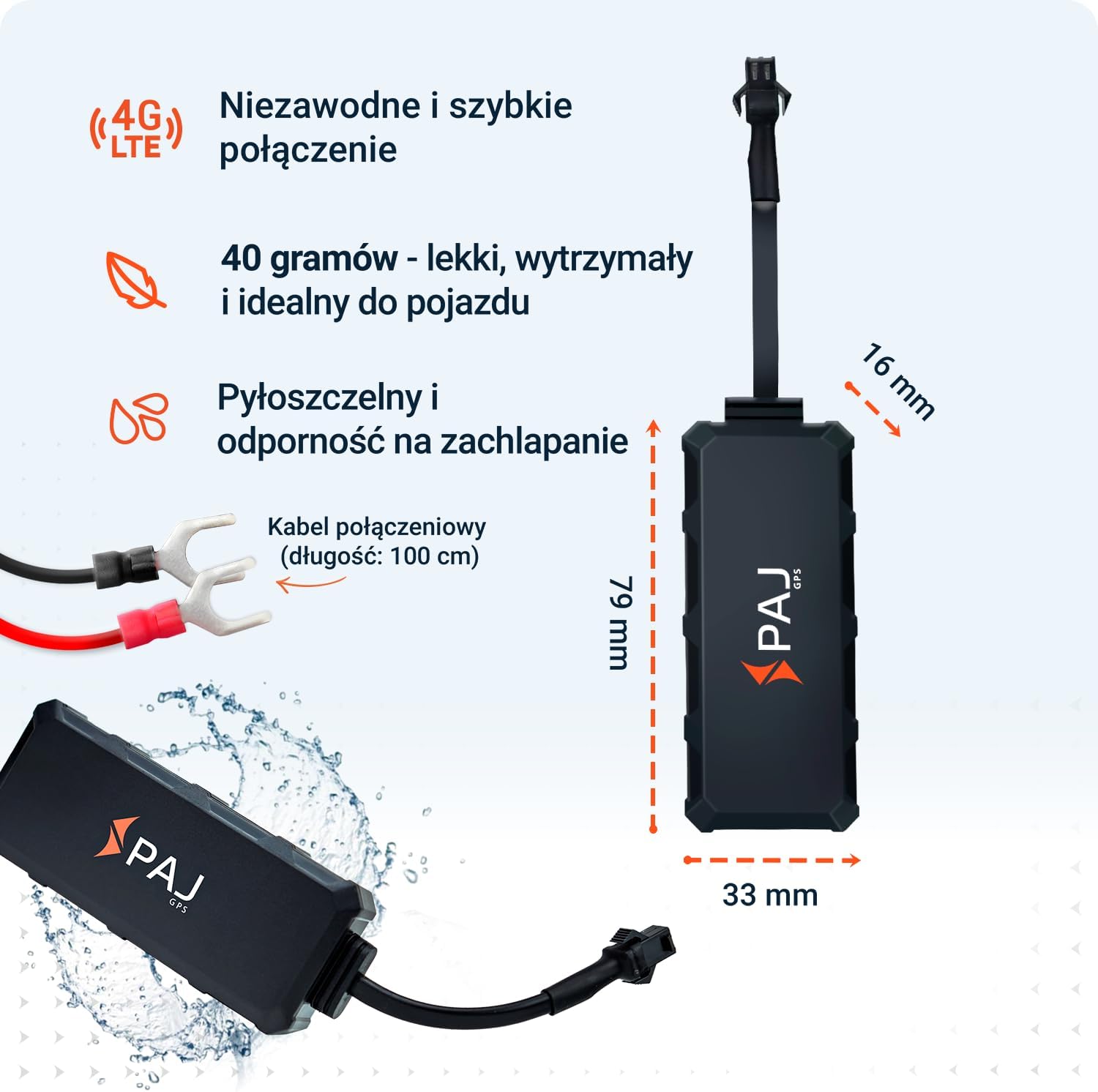 Detalle 2 de PAJ VEHICLE Finder 4G MINI – lokalizator GPS do pojazdów, 4G i zasilanie 9–75 V