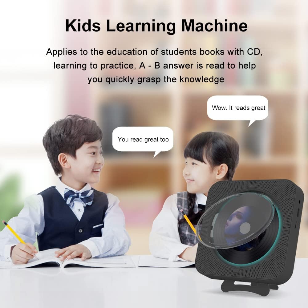 Thumbnail 5 de MICOCIOUS KC909 Portable CD Player with Bluetooth, Dual Speakers and FM Radio