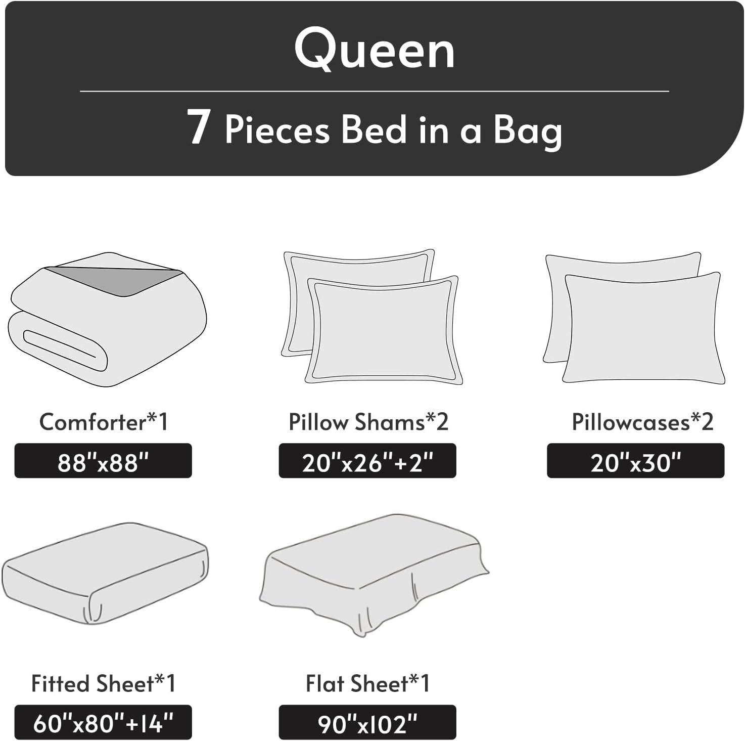 Detalle de Queen Comforter Set, 7-Piece