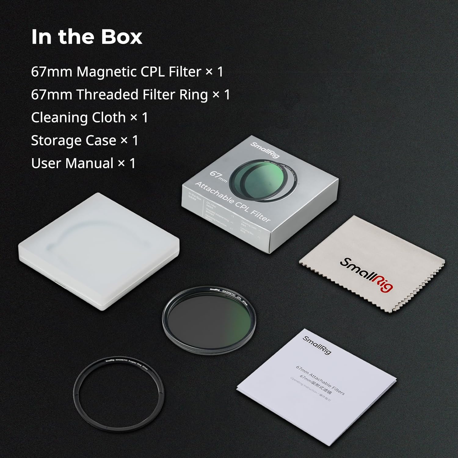 Thumbnail 6 de SMALLRIG 67mm Magnetischer CPL Filter 67 mm