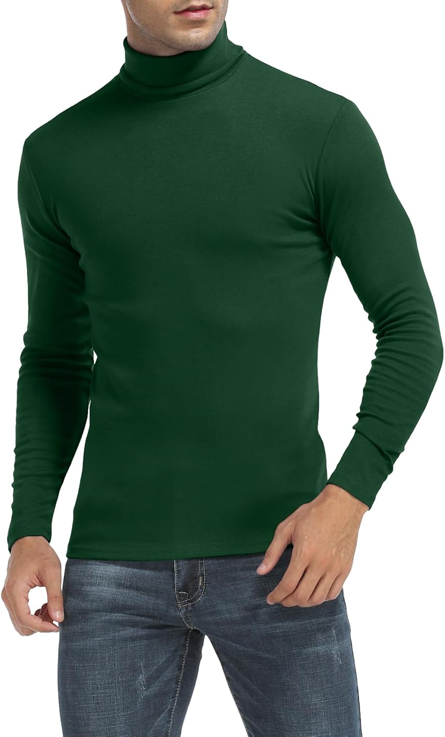 Thumbnail 6 de MLANM Men's Turtleneck Jumper Slim Fit – High Roll Neck Long Sleeve