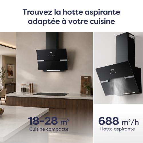 Thumbnail 11 de Ciarra CBCB6736F — Hotte inclinée 60 cm (A+++), Wi‑Fi et Commande Tactile
