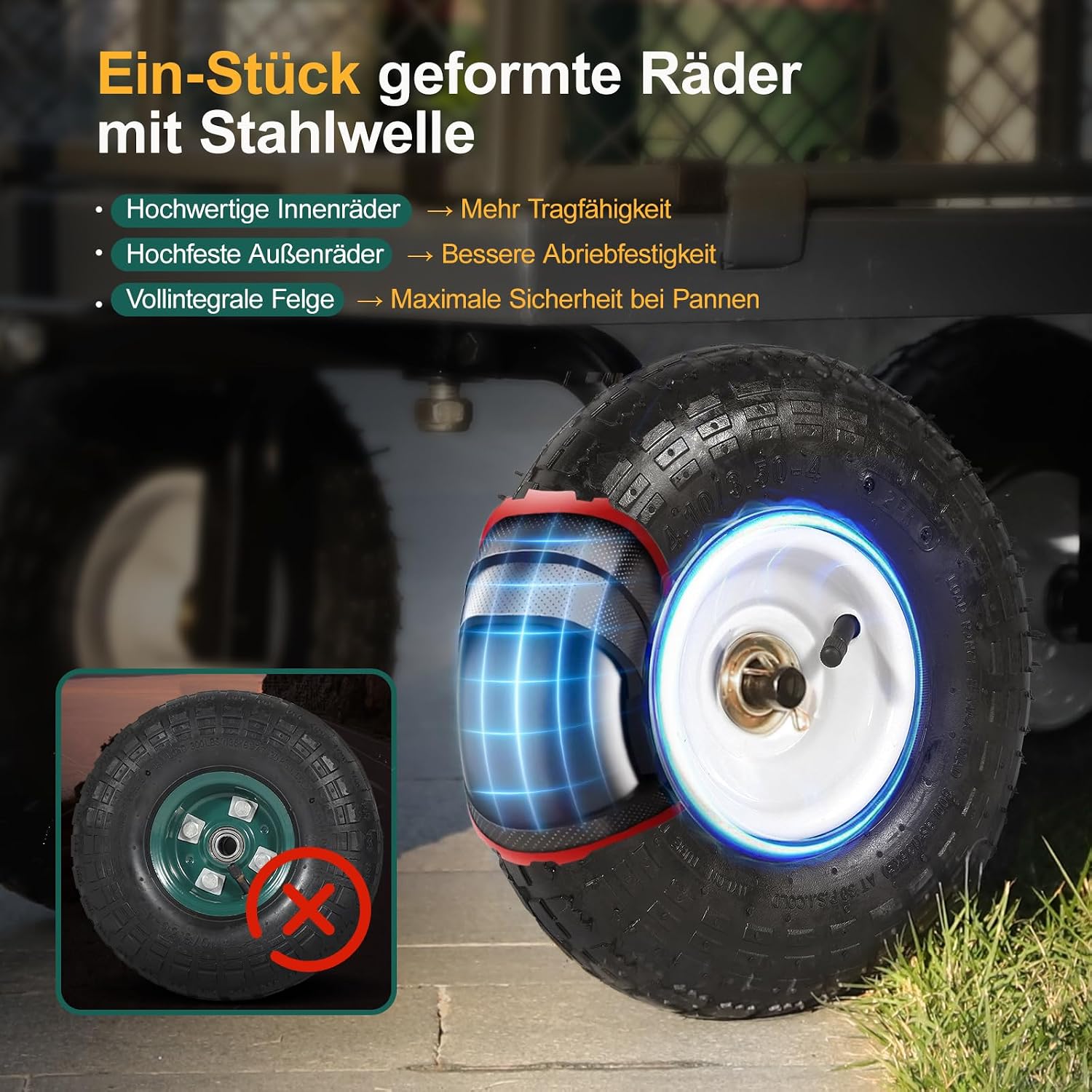 Thumbnail 1 de Sekey Bollerwagen Gartenwagen 350 kg ECHT