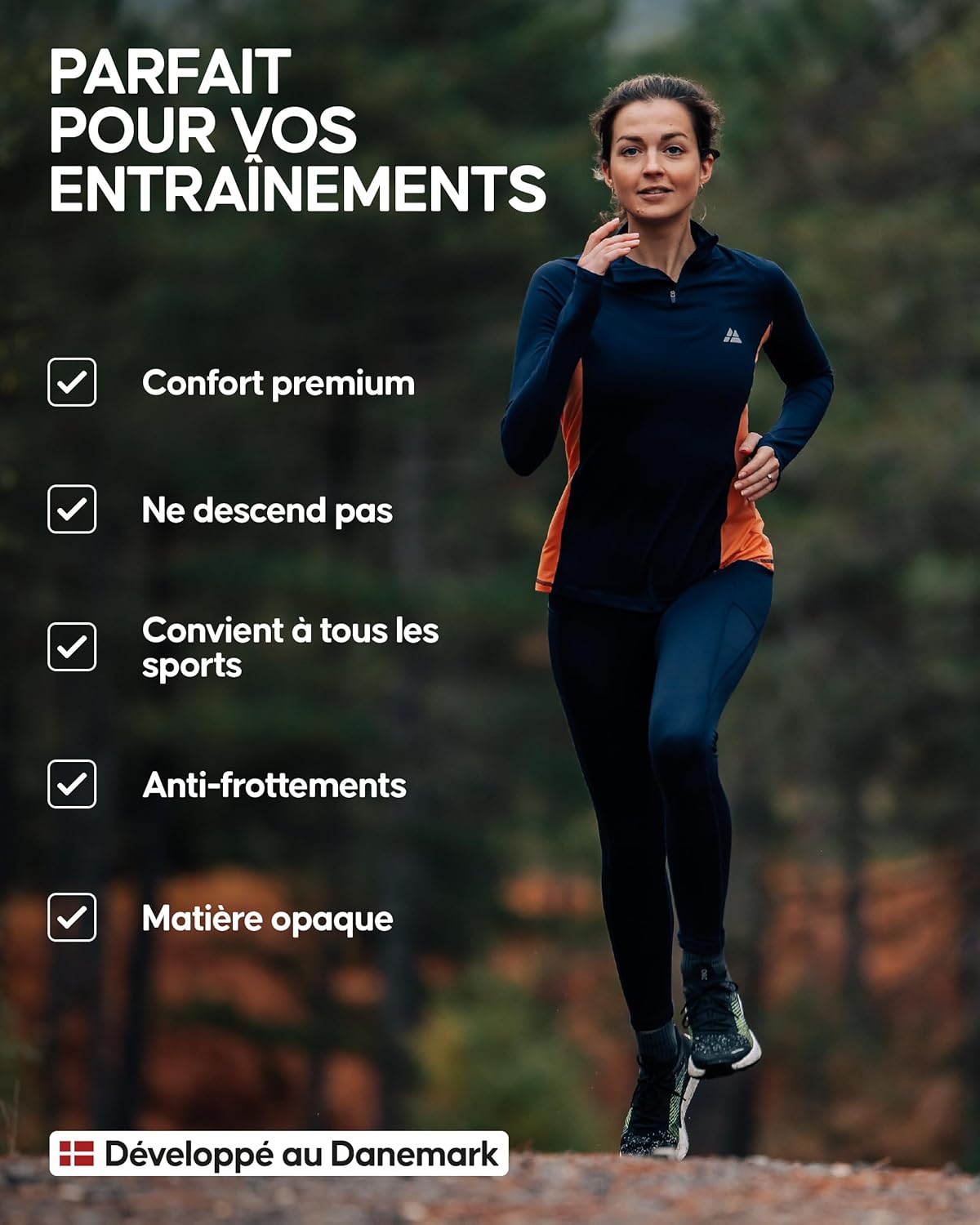 Thumbnail 3 de DANISH ENDURANCE Leggings Femme avec Poches – Stretch Taille Haute