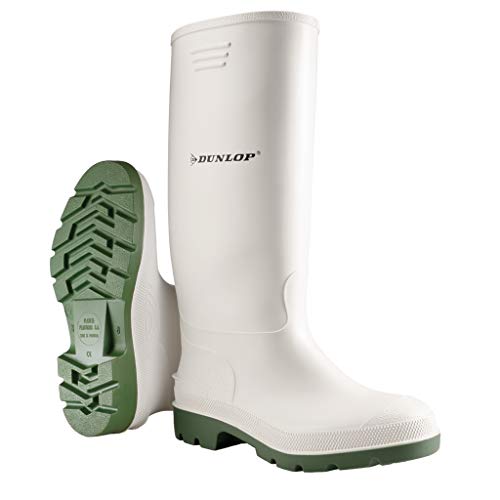 Detalle de DUNLOP Pricemastor Classic Wellies, Waterproof PVC, White, UK 2.5
