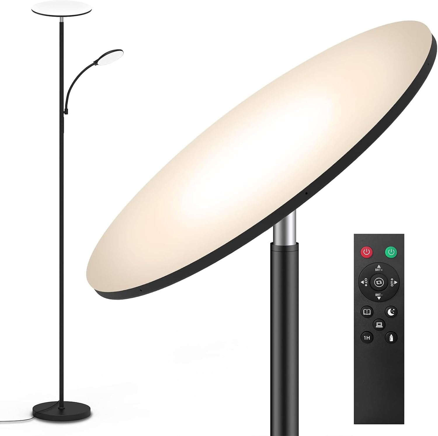 Detalle de marctronic LED Stehlampe 42W dimmbar – 175 cm Höhe