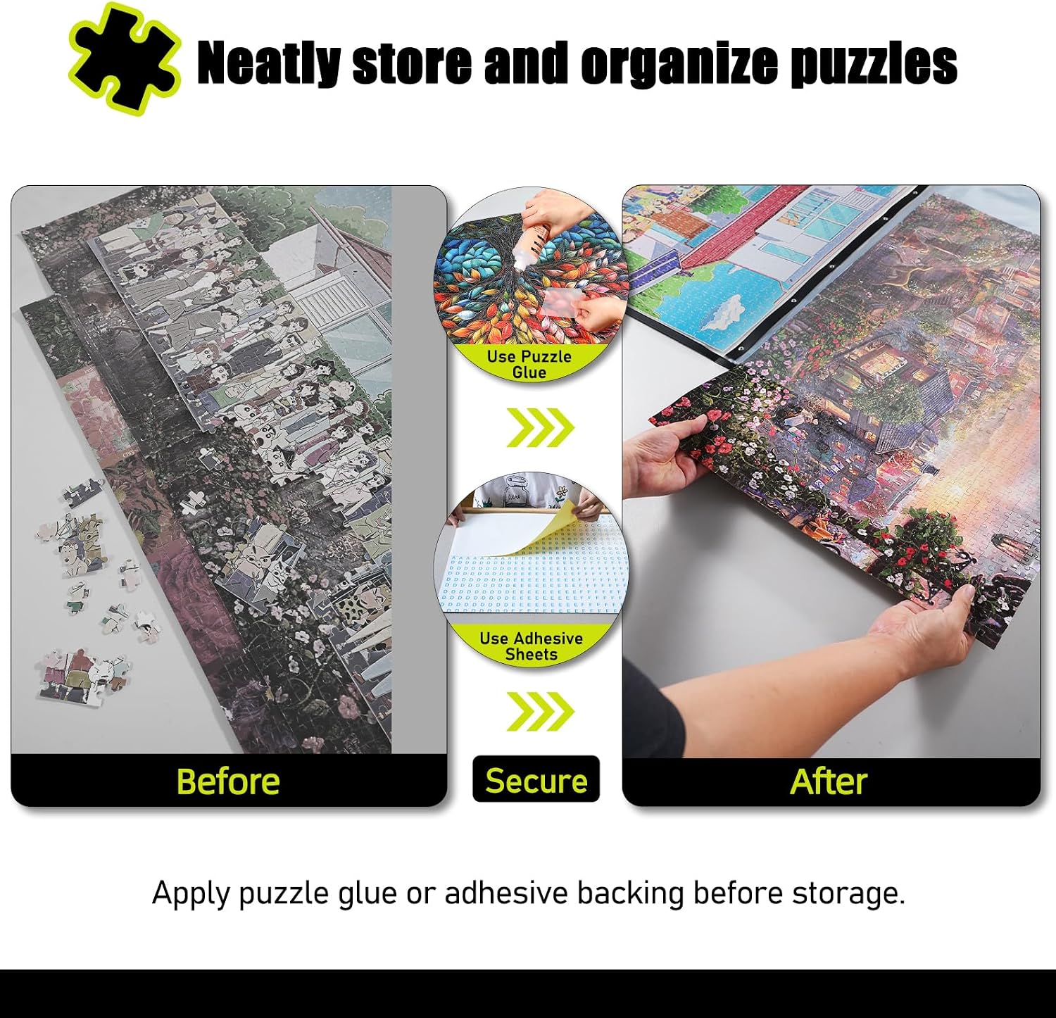 Thumbnail 5 de ALL4JIG 25.98" × 30.31" Puzzle Binder: Space-Saving 20-Puzzle Organizer for 500–1000 Piece Sets