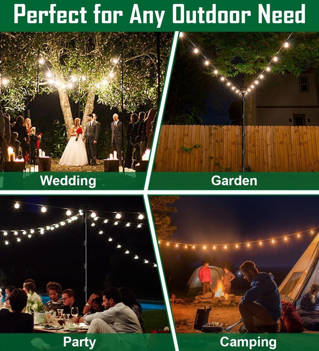Detalle 1 de HoldOneLight String Light Pole 10 ft Outdoor