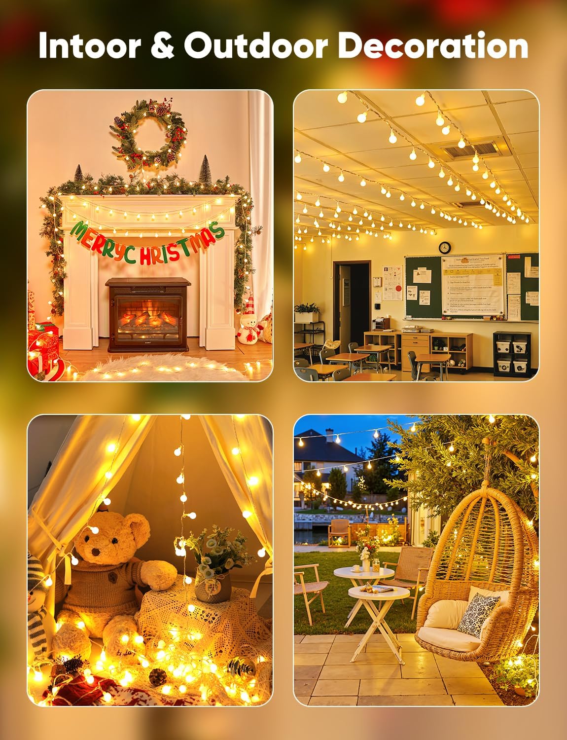 Thumbnail 6 de Minetom Globe String Lights 66 Feet