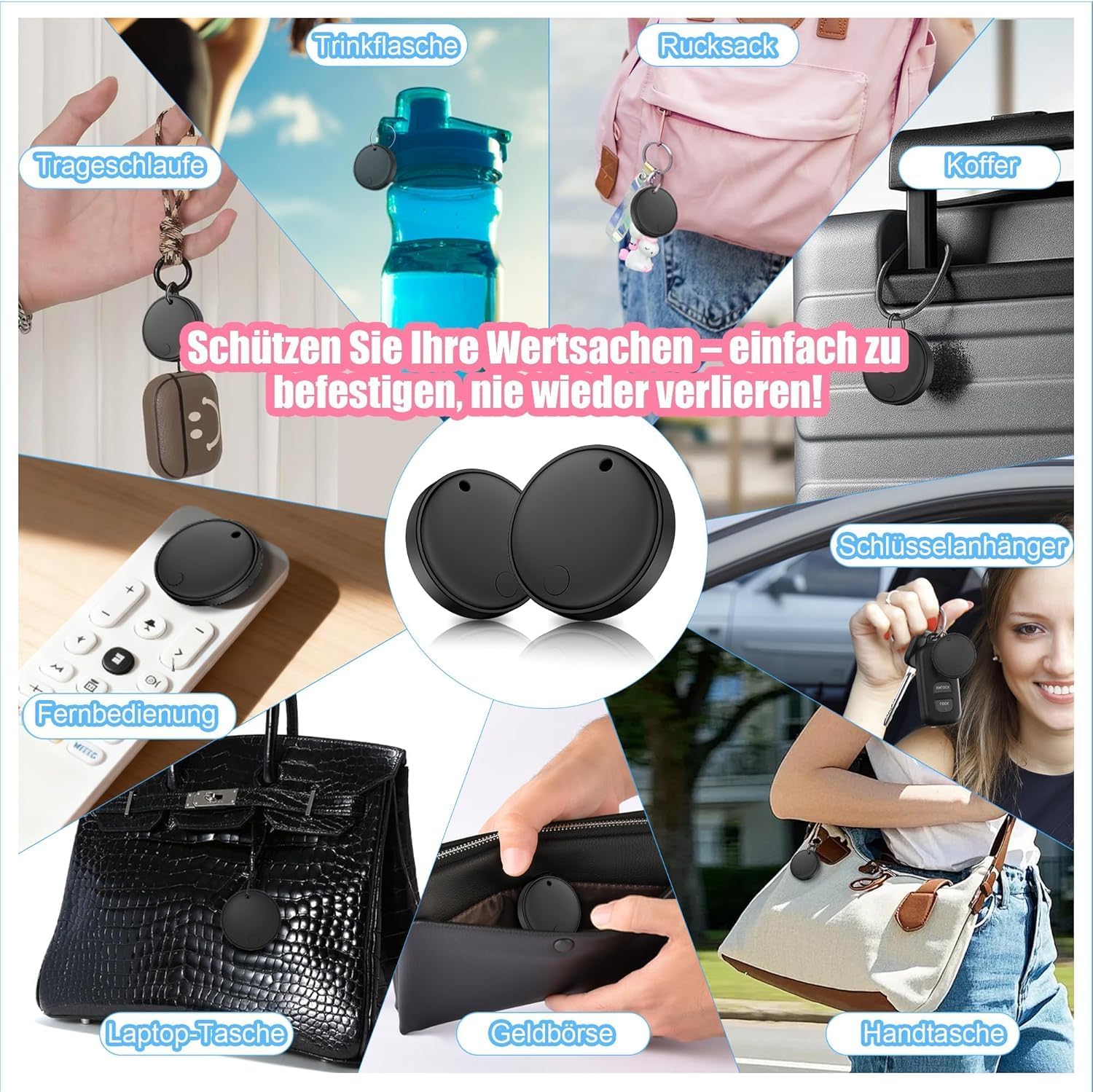 Detalle de 2026 Air Tracker SmartTags – 4er-Pack für Android & iOS (Dual-System)