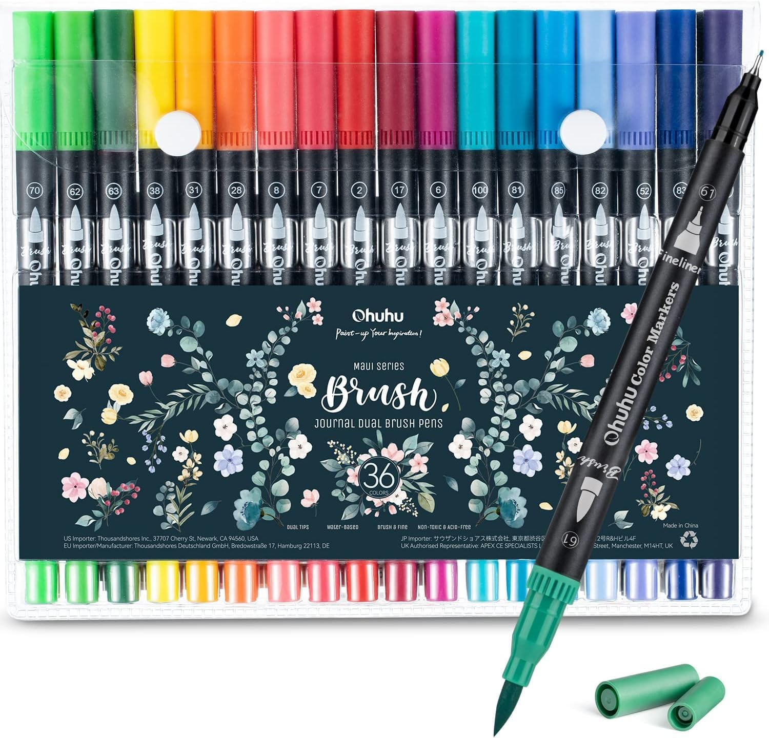 Thumbnail 6 de Ohuhu 100 Farben Dual Brush Pen Set (Pinsel & Fineliner) mit Doppelspitze