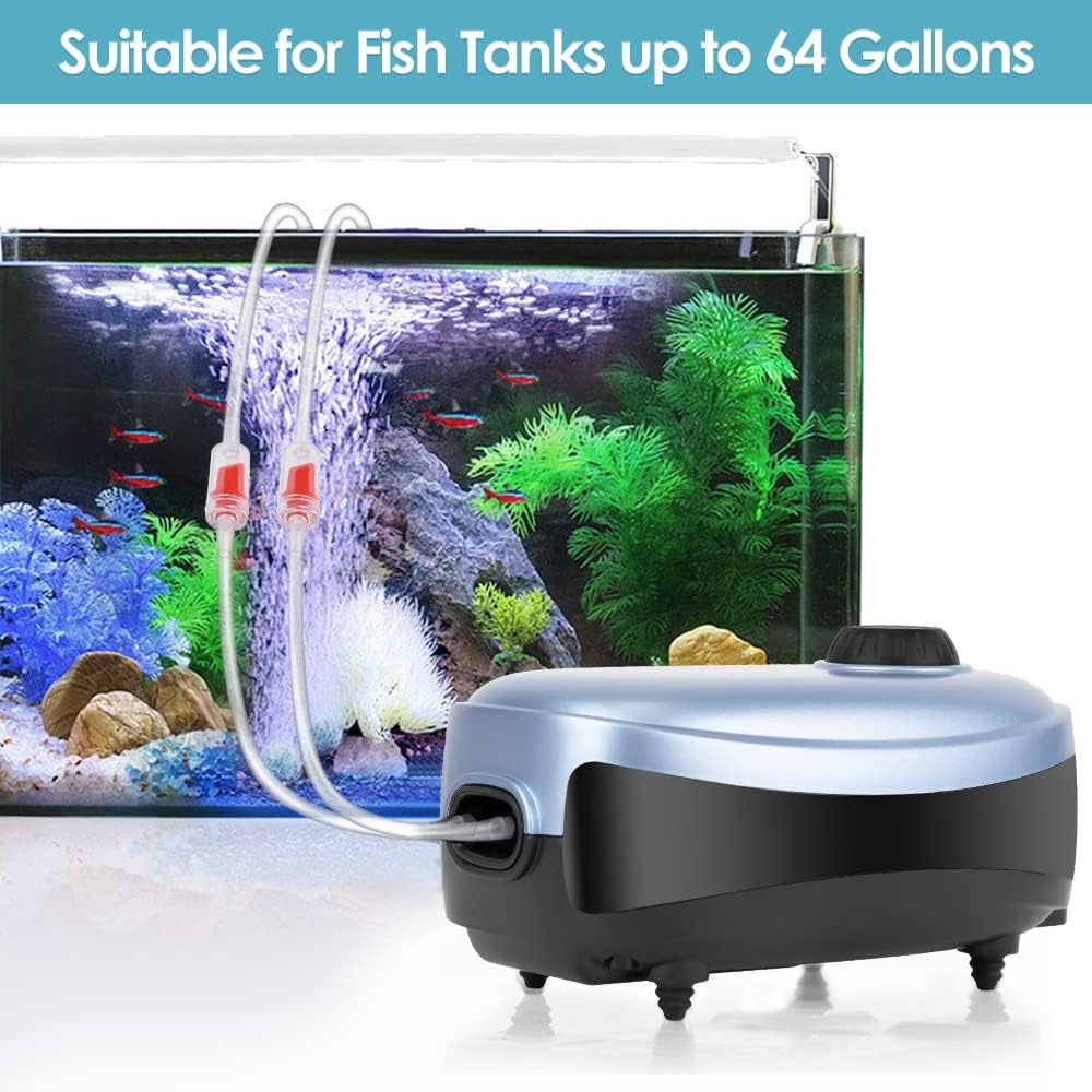 Thumbnail 4 de Eyein Adjustable Air Pump Aquarium — Ultra Silent 4W, 2 Outlets for up to 400L