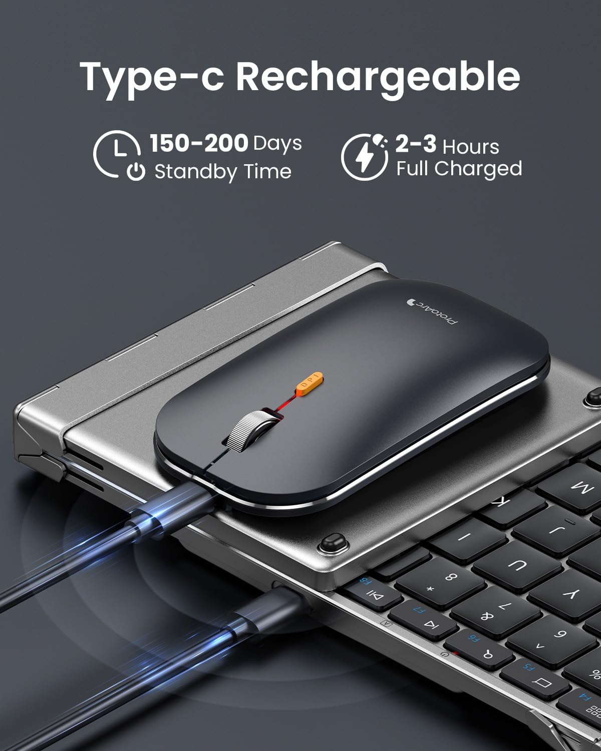 Thumbnail 4 de ProtoArc XKM01 Foldable Keyboard and Mouse (UK Layout) for Travel