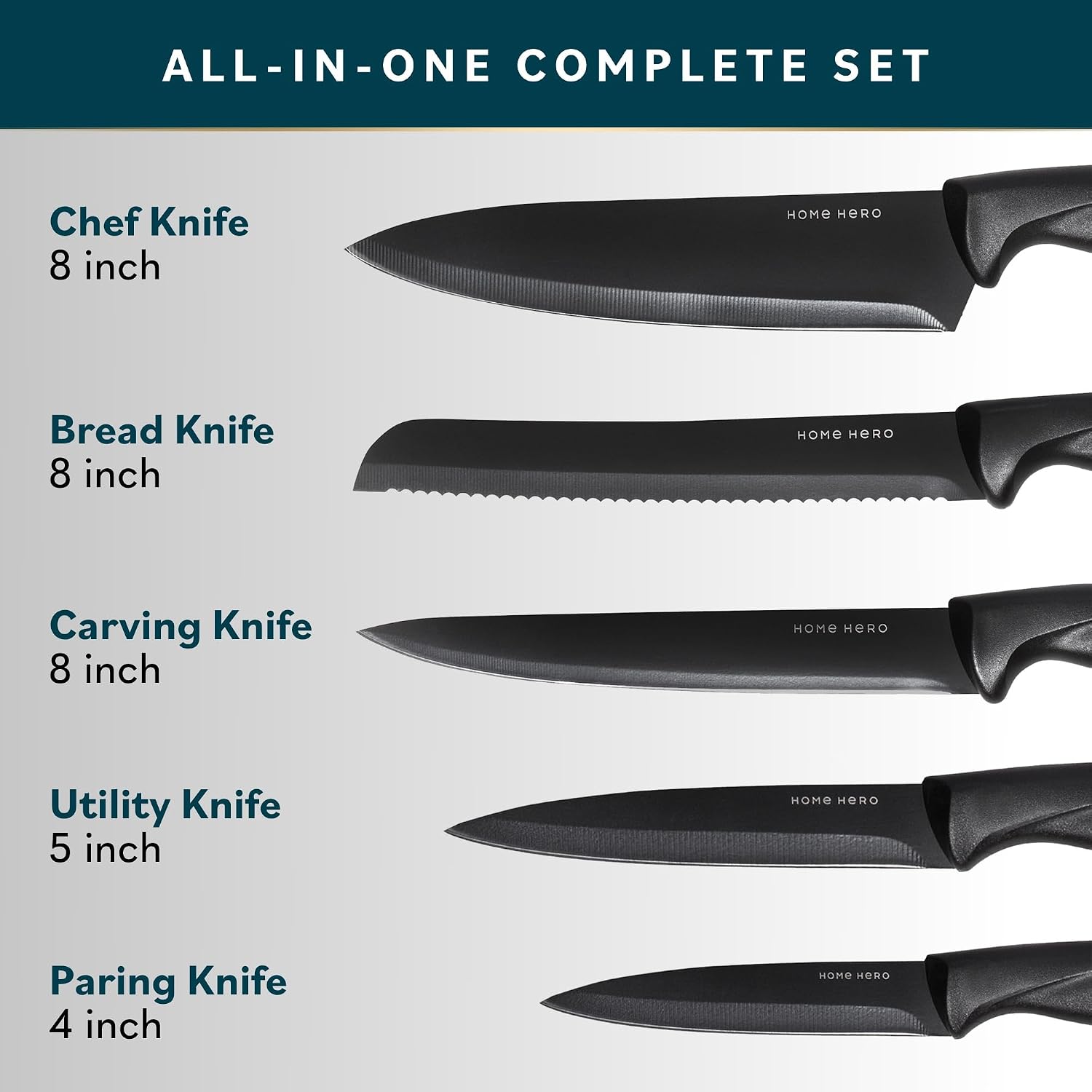 Detalle de Home Hero kitchen knife set, 7-piece