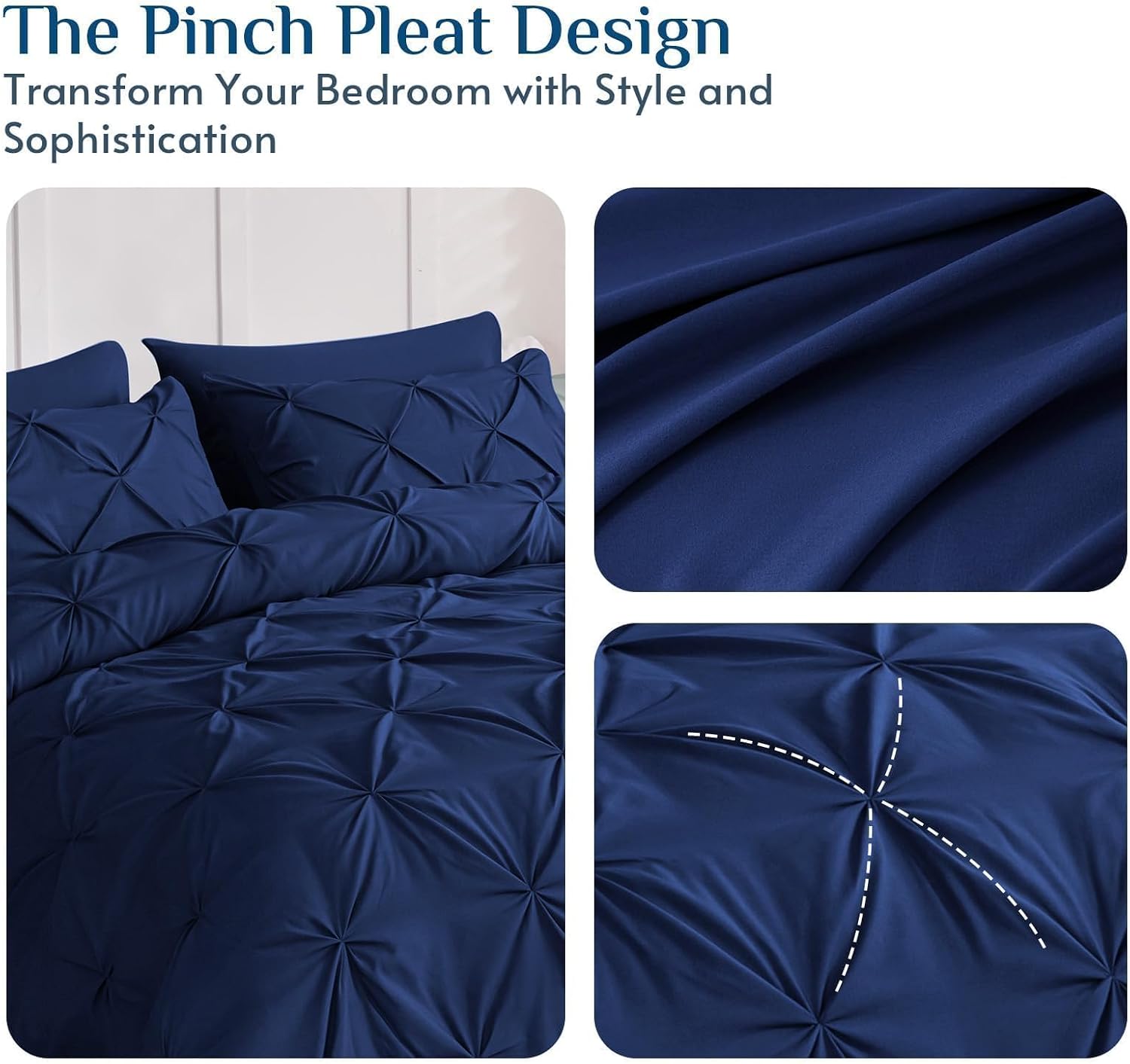 Detalle de JOLLYVOGUE Queen 7-piece comforter set