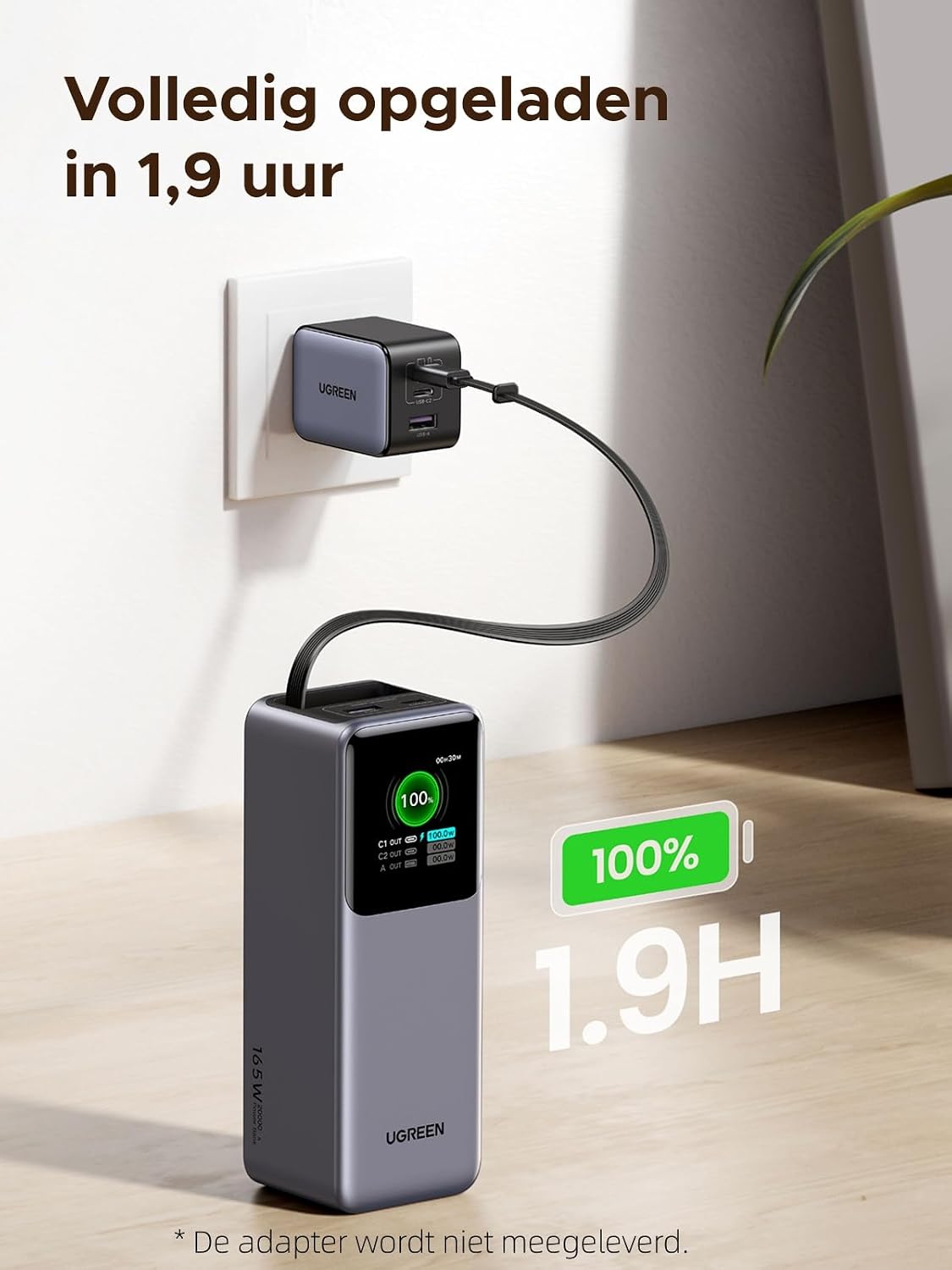 Thumbnail 6 de UGREEN Nexode Pro 55987 powerbank, 20.000 mAh, 165 W en kabel van 65 cm