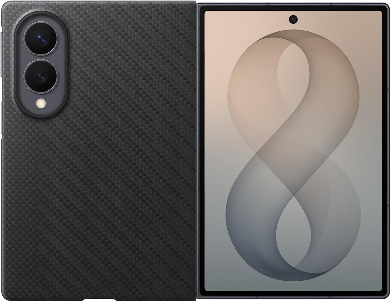 Thumbnail 6 de Samsung Galaxy Z Fold8 magnetfodral i violett aramidfiber med antireflexfilm