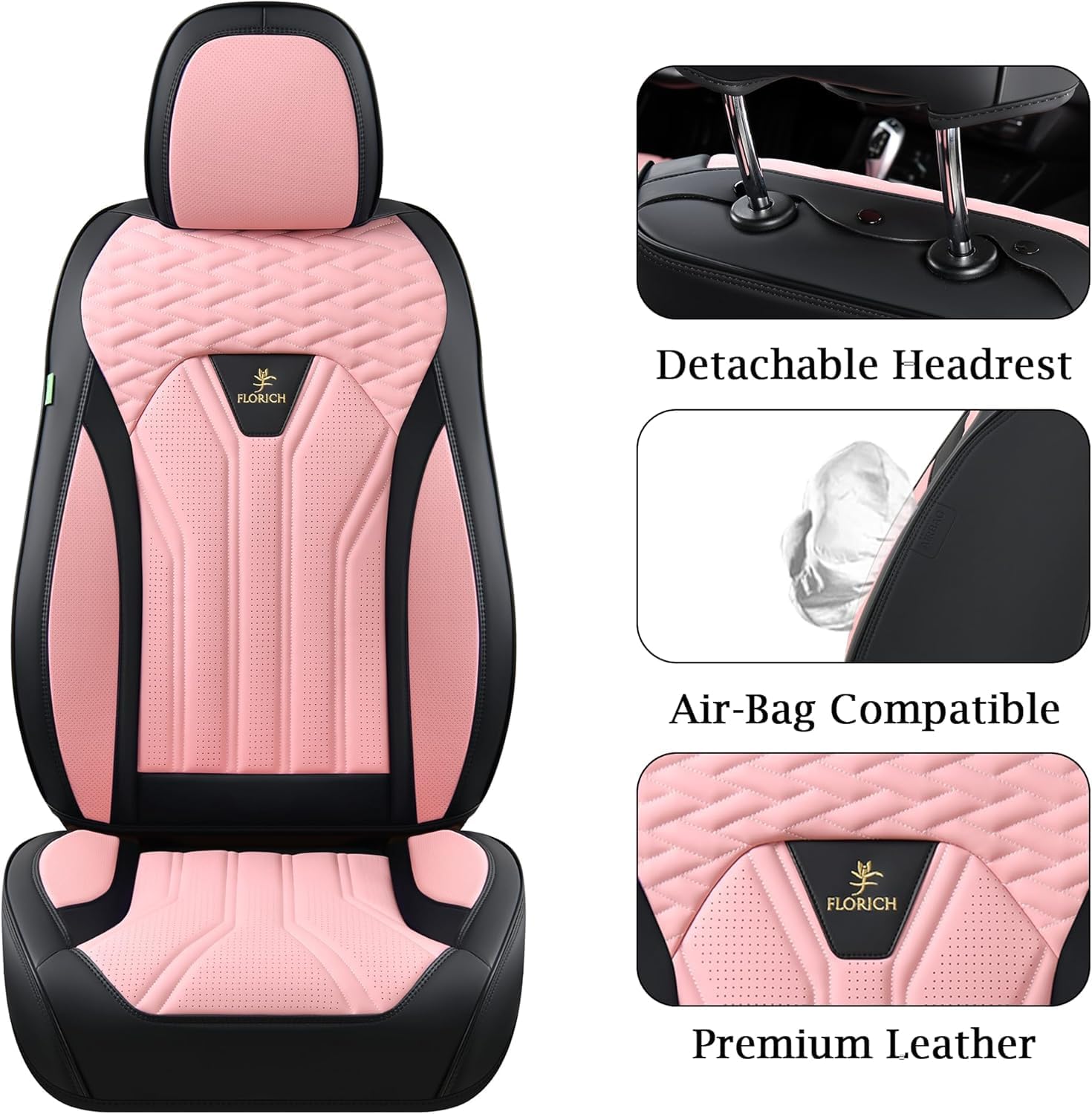 Thumbnail 5 de FLORICH Leather Seat Covers Pink 5-seat