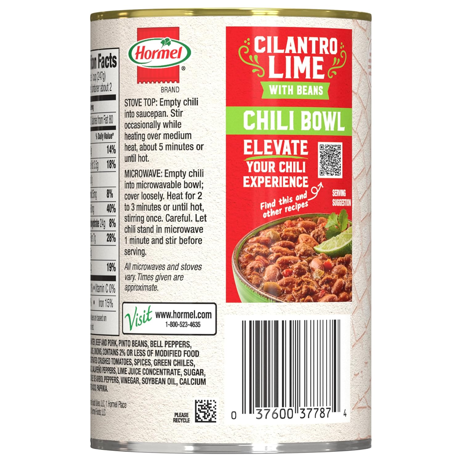 Detalle 2 de HORMEL Cilantro Lime Chili Canned Chili, 15 oz, 12-Pack