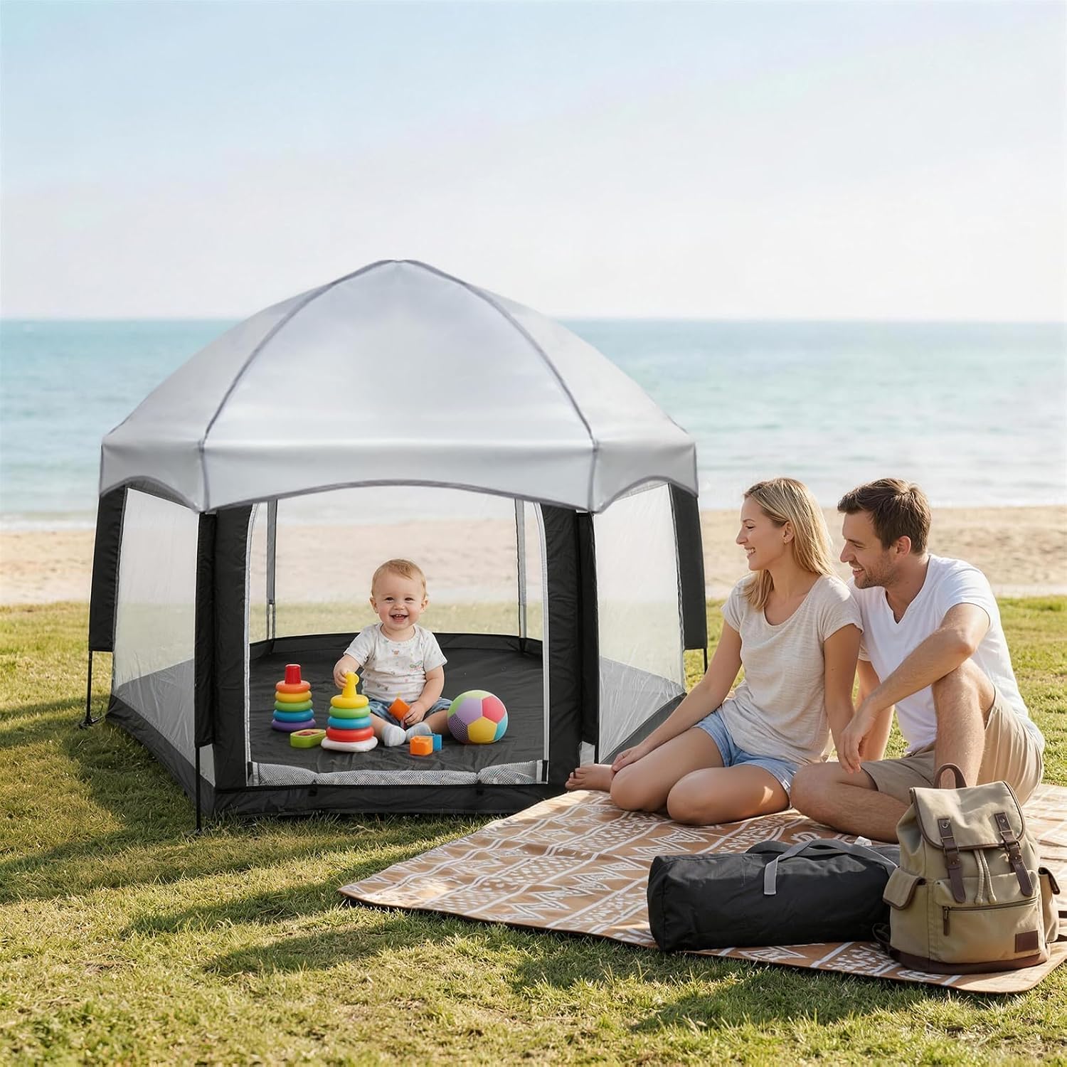Detalle de Palopalo Baby Beach Tent with UPF 50+ Canopy