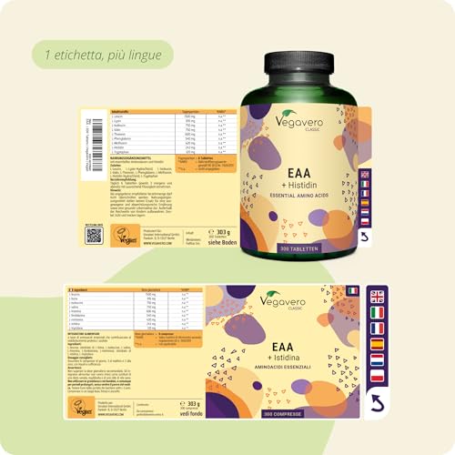 Thumbnail 5 de EAA Aminoacidi Essenziali Vegani Vegavero 300 Compresse – Fermentati, Senza Additivi