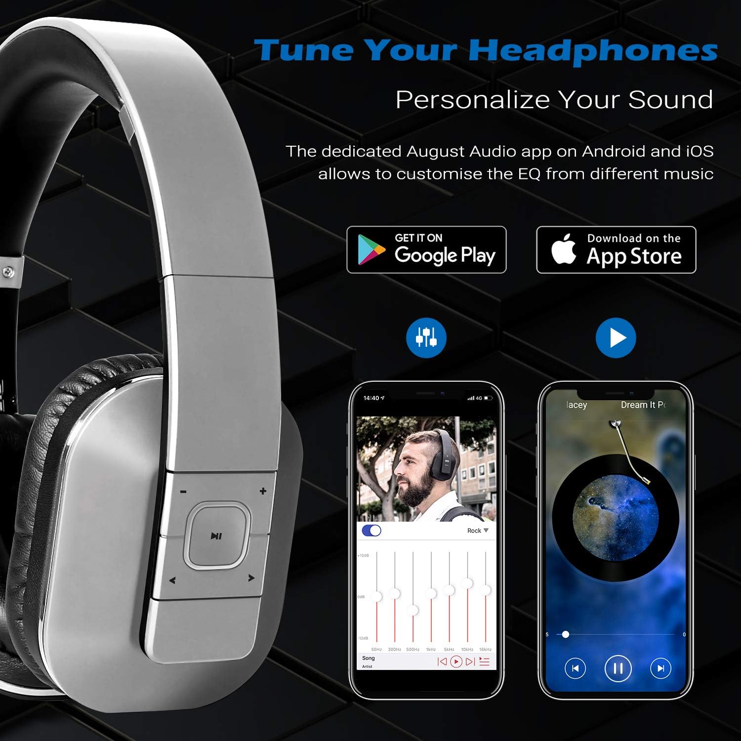 Detalle 2 de August EP650 Bluetooth Kopfhörer v4.2