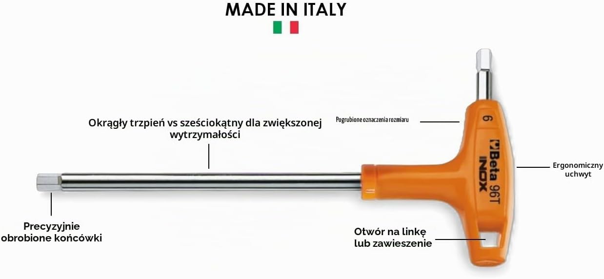 Detalle de Beta Inox/S5 – klucz sześciokątny z mechanizmem 96-zębowym, zestaw 5