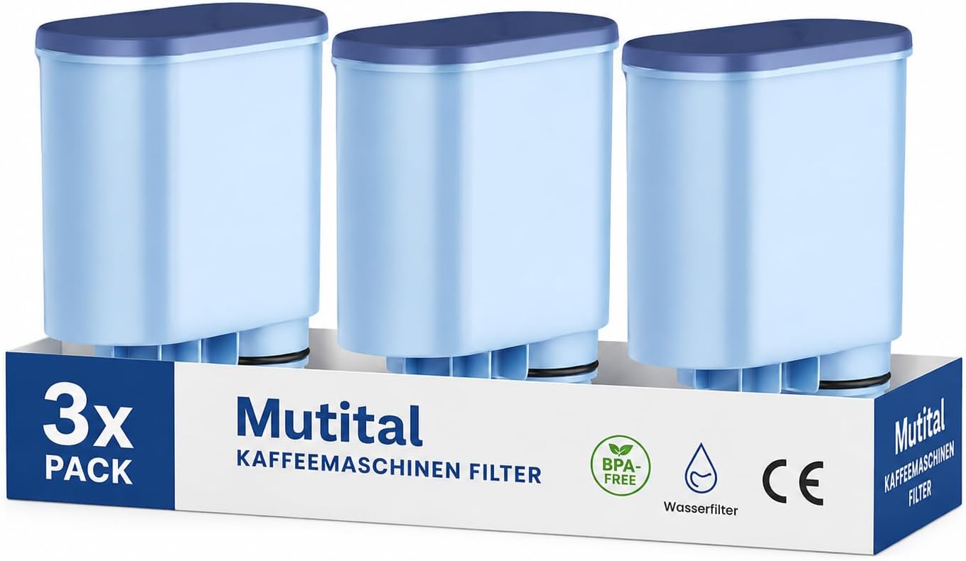 Detalle de Mutital 4er-Pack Wasserfilter für Philips AquaClean (CA6903) – Ersatzfilter für Kaffeevollautomaten
