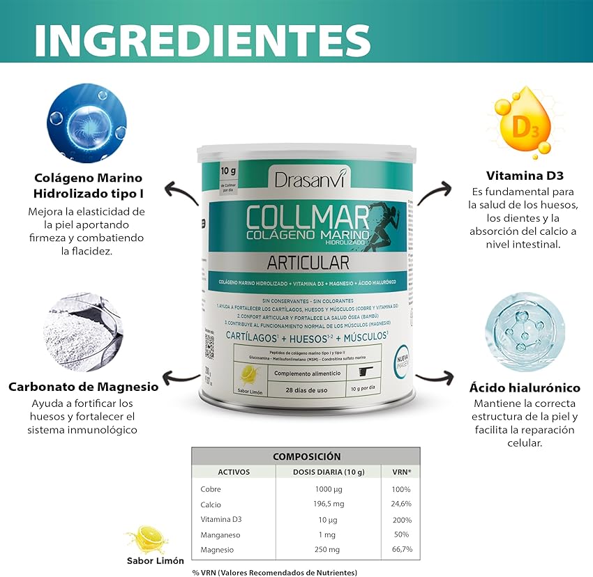 Thumbnail 4 de DRASANVI COLLMAR ARTICULAR: Colágeno para Articulaciones 🍋