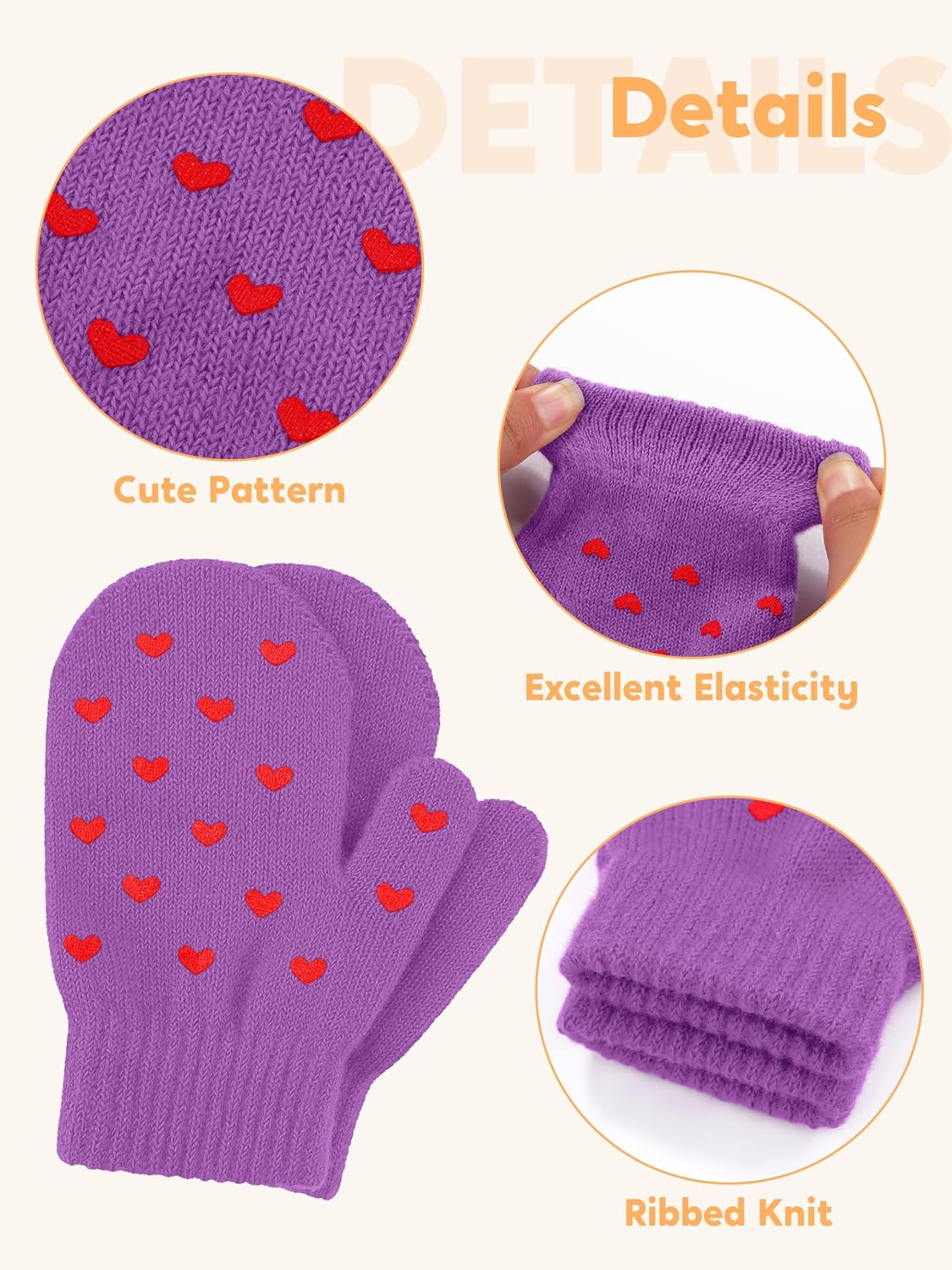 Detalle de Toddler Mittens, 6 Pairs