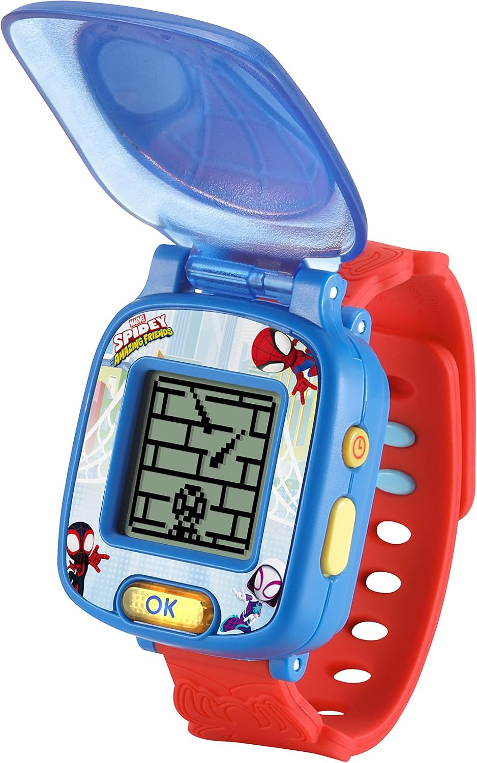 Detalle 2 de VTech Spidey Learning Watch (Spidey and His Amazing Friends) – Interactive time-telling clock toy for ages 2–5, red