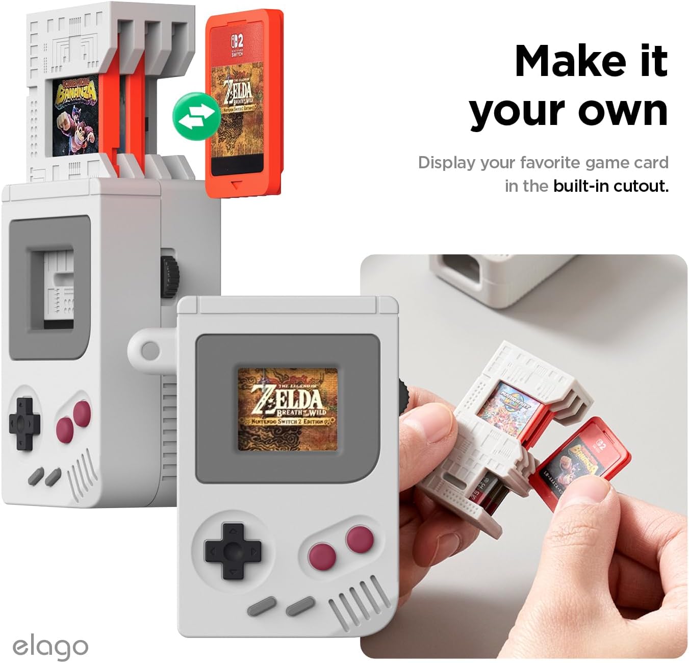 Thumbnail 2 de elago Coque et étui de rangement pour cartes de jeu Switch 2 / OLED / Lite avec stockage pour 5 cartouches (NW5)