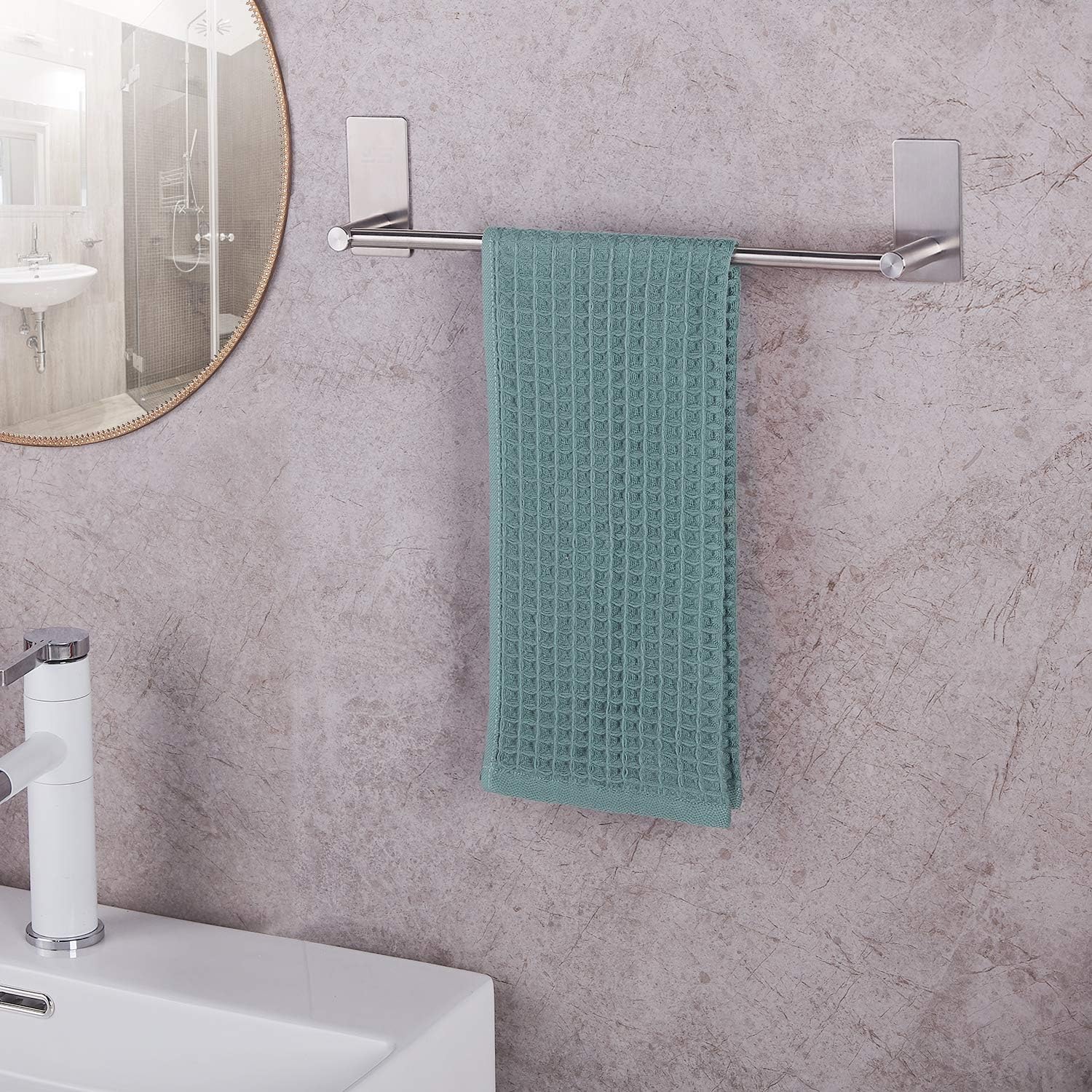 Thumbnail 4 de JS Towel Rail Holder 30CM – Stainless Steel Adhesive Towel Bar (No Drilling)