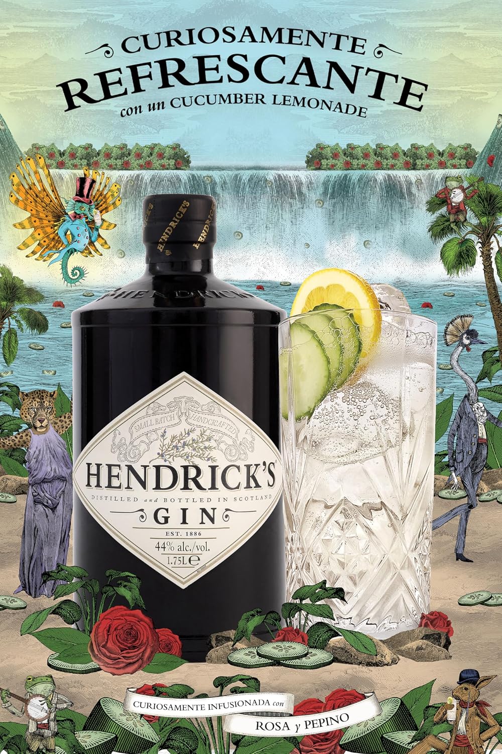 Detalle 2 de Hendrick's Gin Escocesa Premium 1.75l 🥃