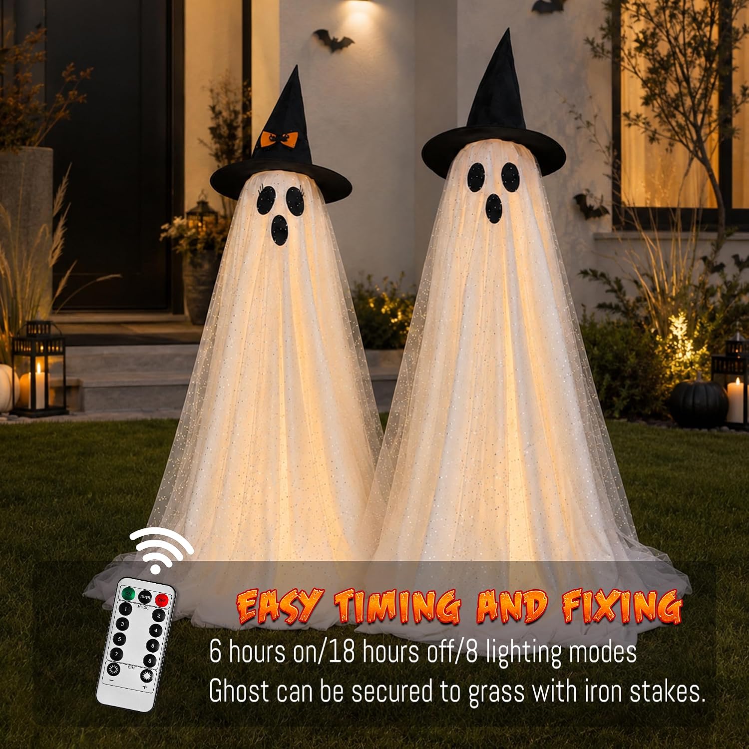 Detalle 2 de Halloween Ghost Decorations 59-Inch