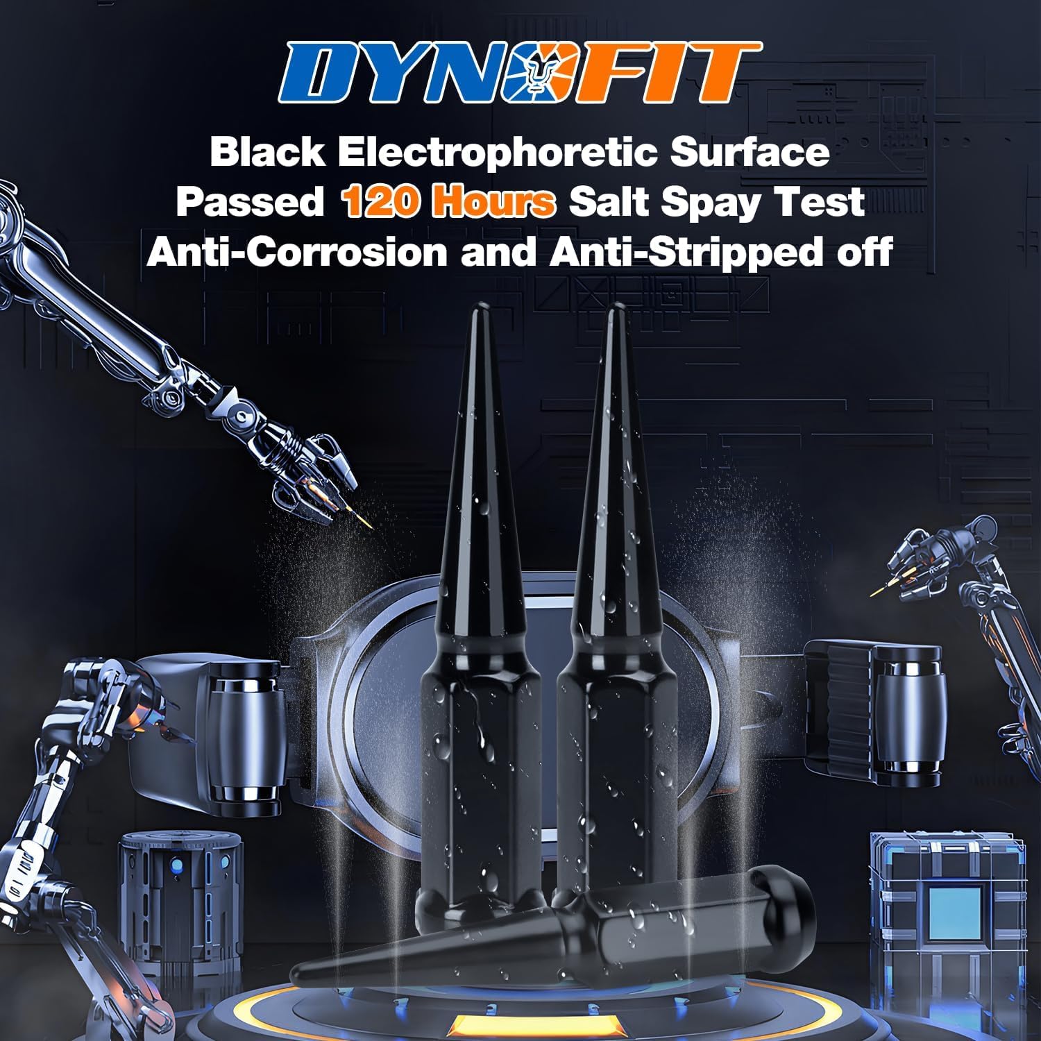 Thumbnail 2 de Dynofit 14x1.5 Spike Lug Nuts 24pc