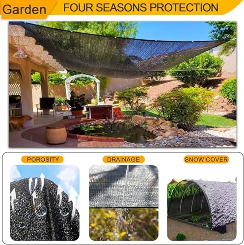 Detalle de Malla de Sombra con Ojales LYQCZ 80-95% UV | Red de Sombra HDPE transpirable para jardín, invernadero, pérgola y balcón