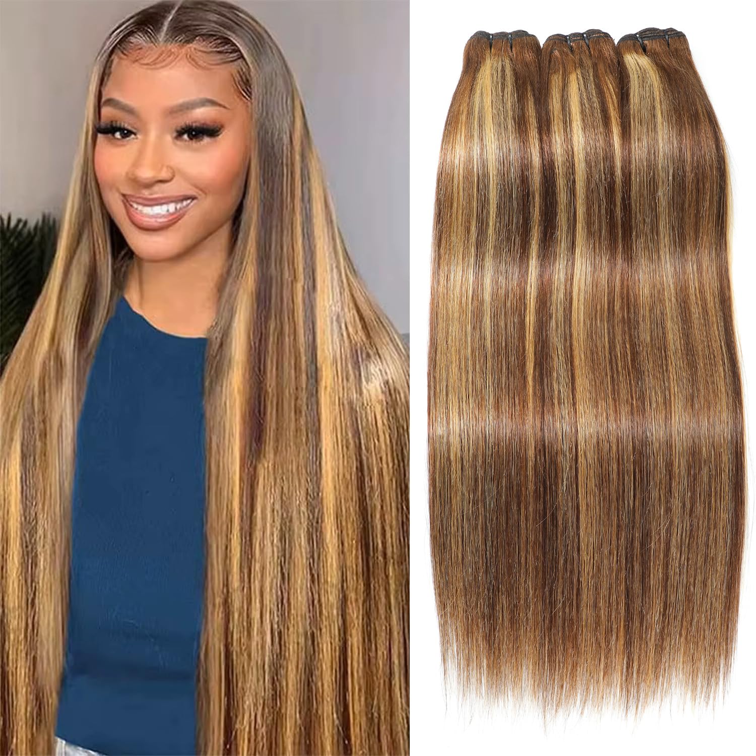 Thumbnail 6 de Missking 16A Raw Human Hair Straight Bundles (14–20) — Burmese Virgin Straight, Dyable & Restylable