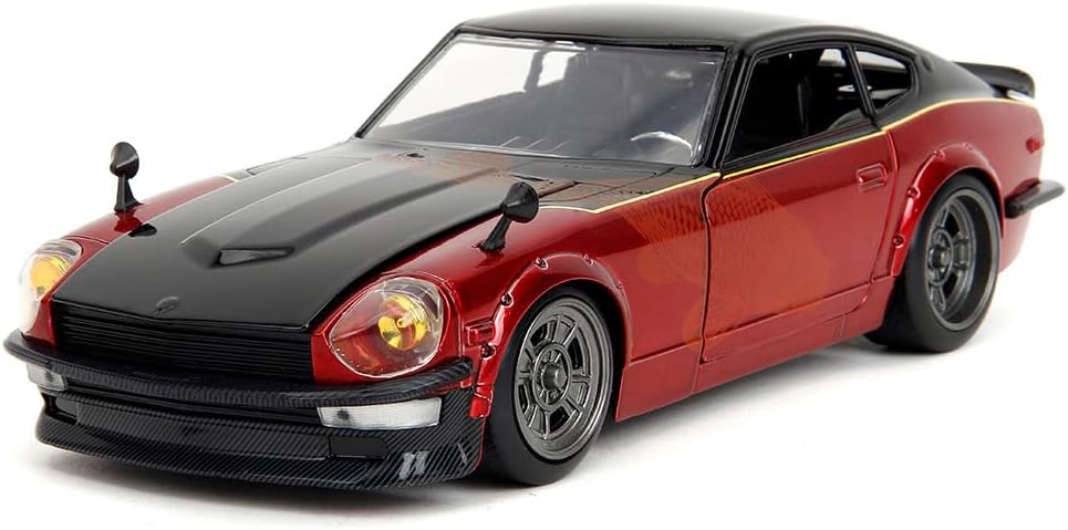 Detalle de Jada Toys Fast and Furious Modellauto 1972 Datsun 240Z (rot) – Maßstab 1:24, Filmauto aus Fast X
