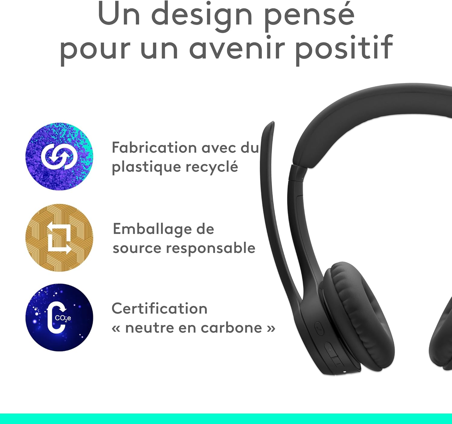 Thumbnail 6 de Logitech Zone 300 casque Bluetooth sans fil avec micro anti-parasite (noir)