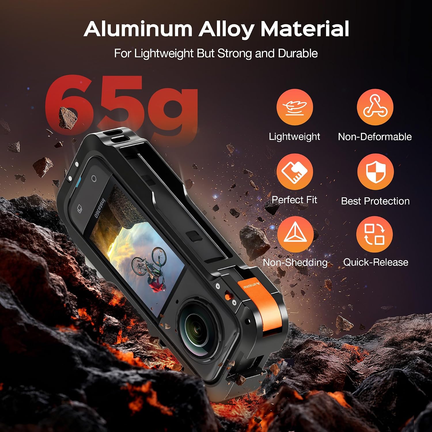 Detalle 2 de AMAZEAR Insta360 X5 metal protective case 1