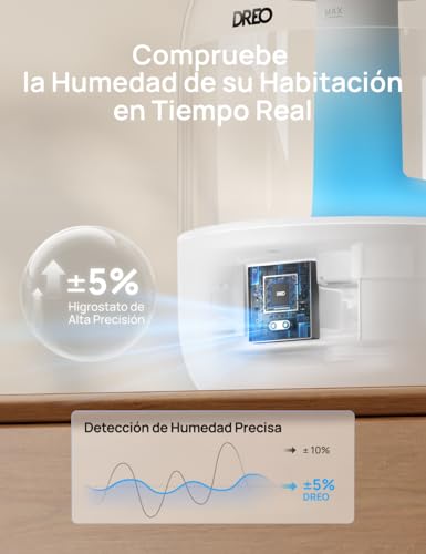 Thumbnail 3 de DREO Humidificador para Bebés 3L: niebla fría ultrasónica, 26 dB, sensor de humedad y difusor de aceites