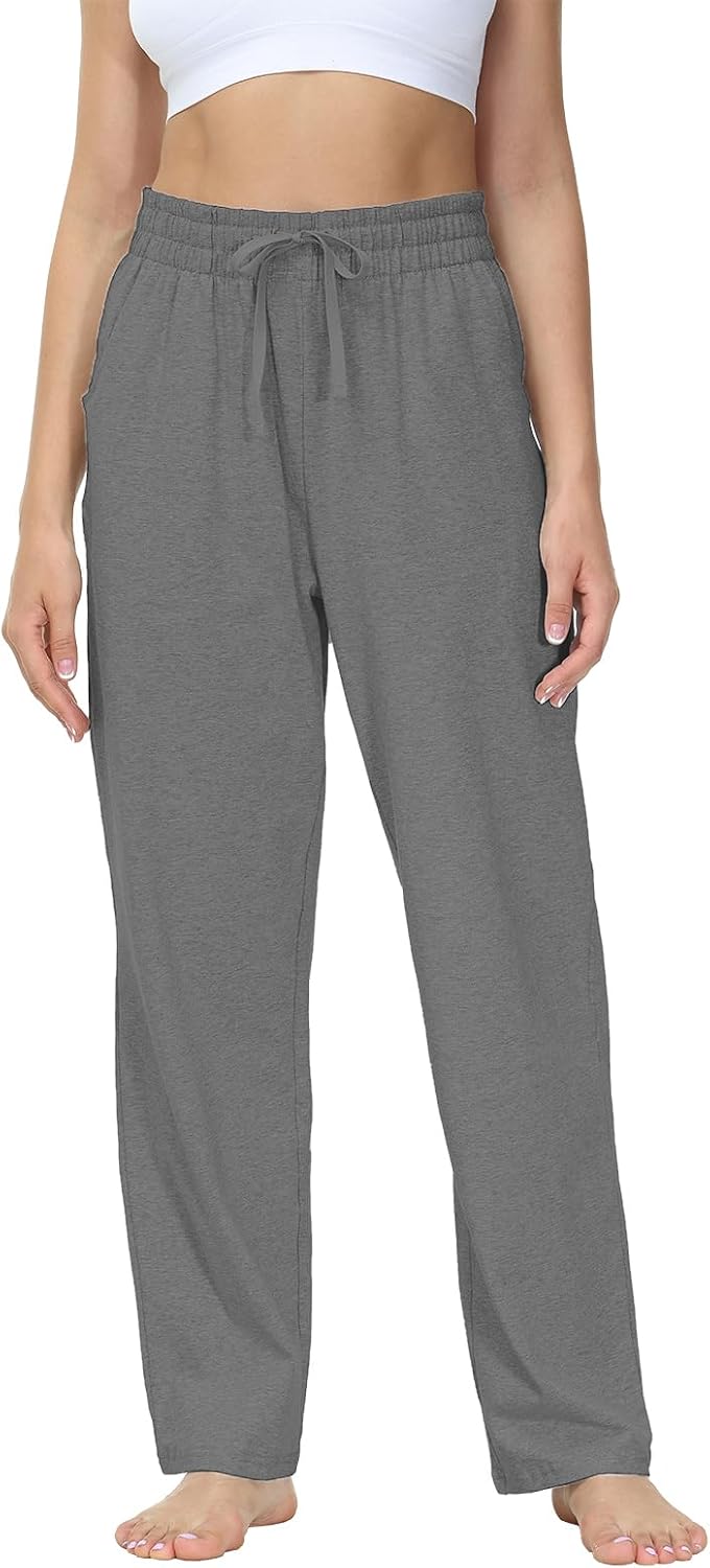 Thumbnail 4 de HMIYA Jogginghose Damen aus Baumwolle (95% Baumwolle, 5% Elasthan) mit Taschen und geradem Bein