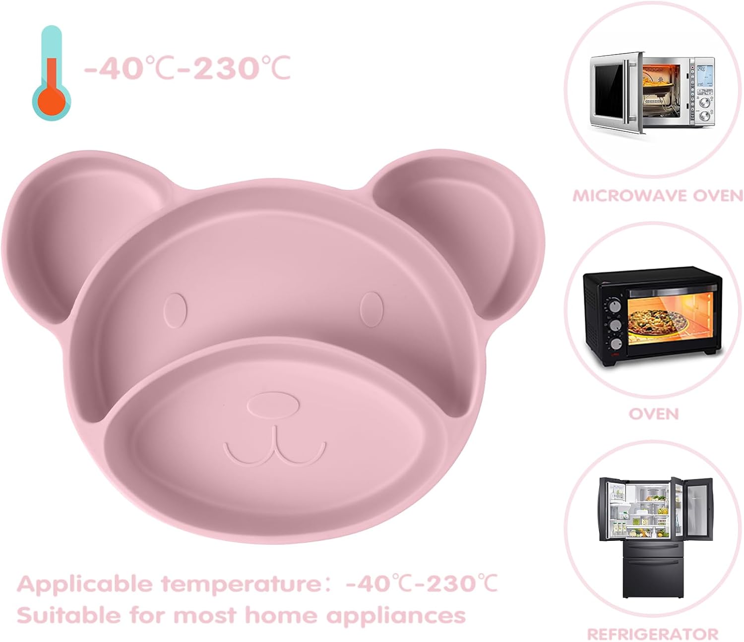 Thumbnail 3 de Vicloon Piatto per Bambini in Silicone con Ventosa: Svezzamento Ordinato e Sicuro