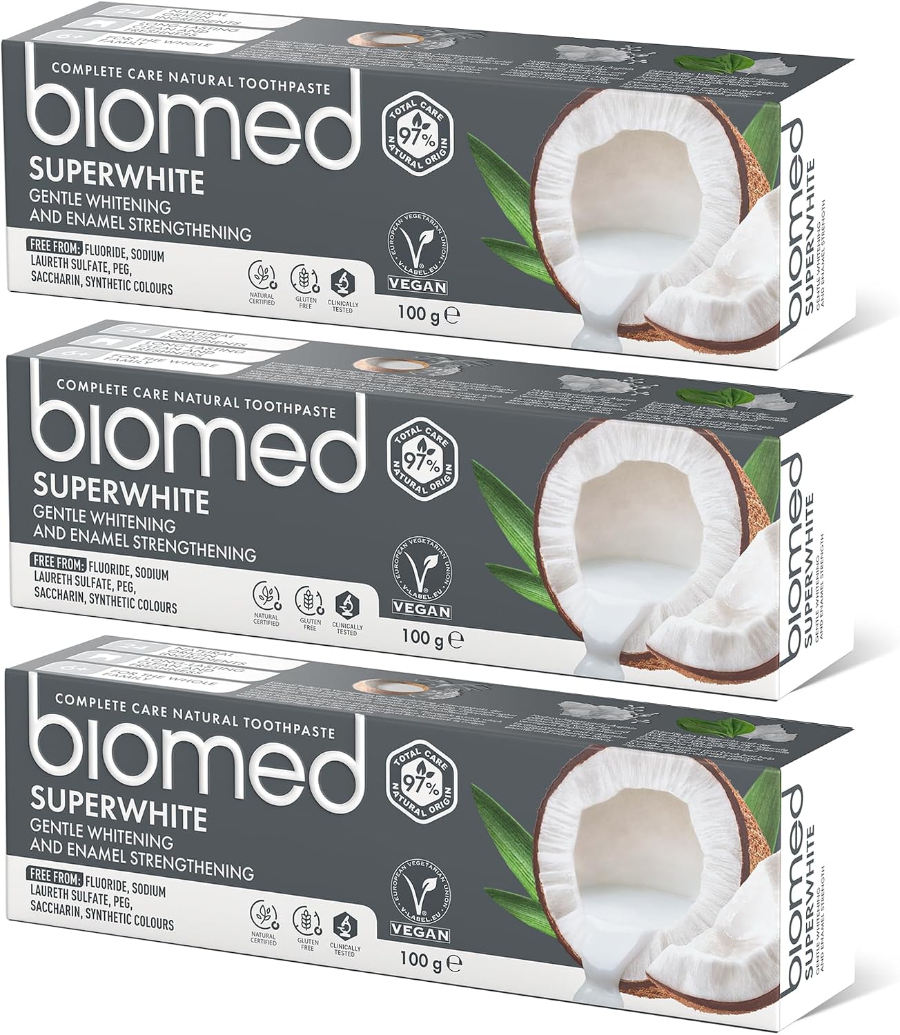 Detalle de Biomed Superwhite 97% Natural Whitening Toothpaste 100g toothpaste 🪥